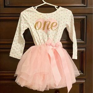 One Year Old Birthday Girl Tutu Dress